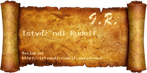 Istvándi Rudolf névjegykártya